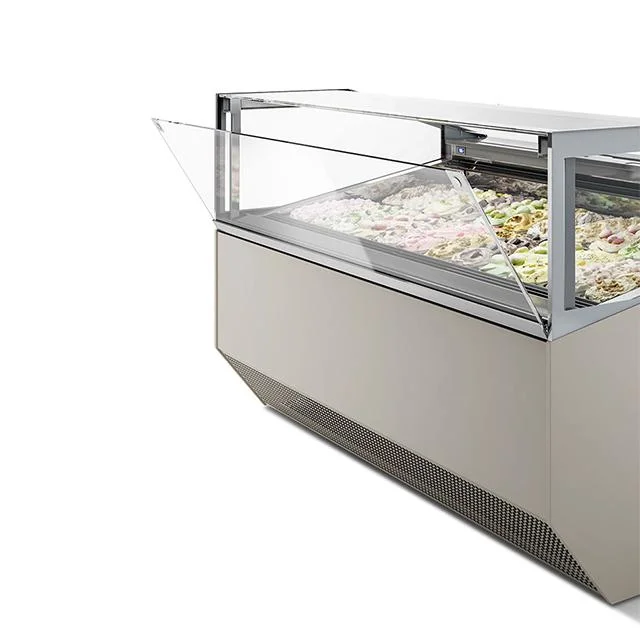 Fancy Gelato Showcase Ice Cream freezer Display