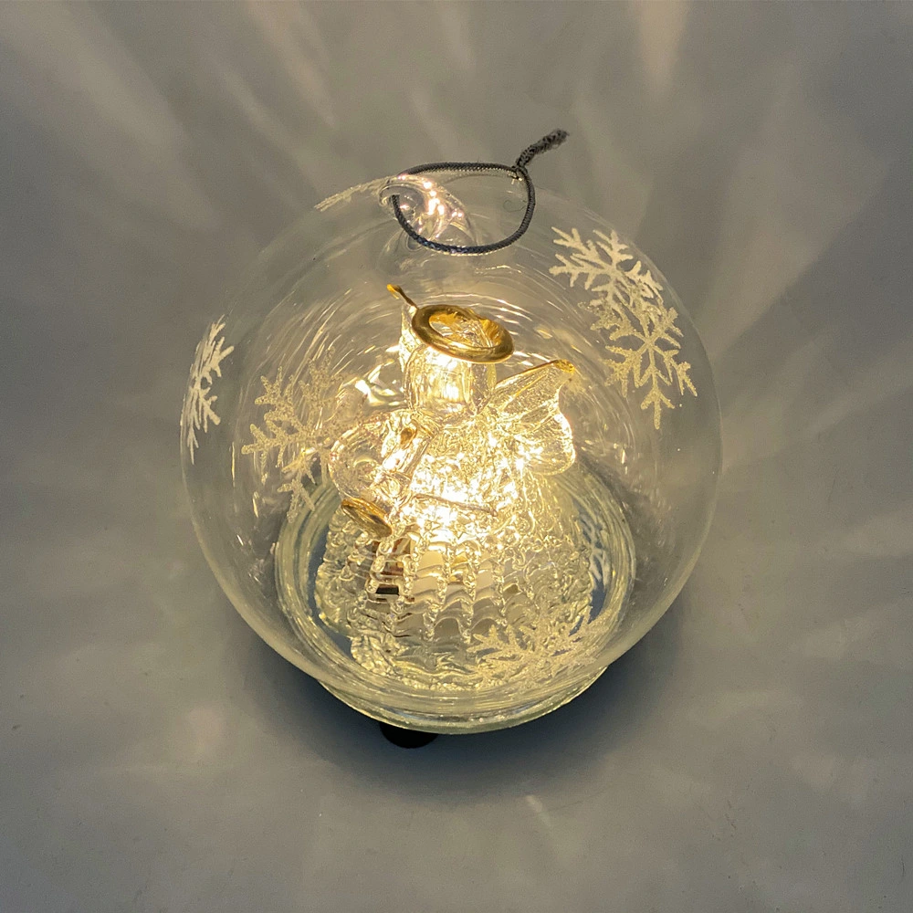 Luxus Weihnachtsdekoration LED Engel Glas Kugel
