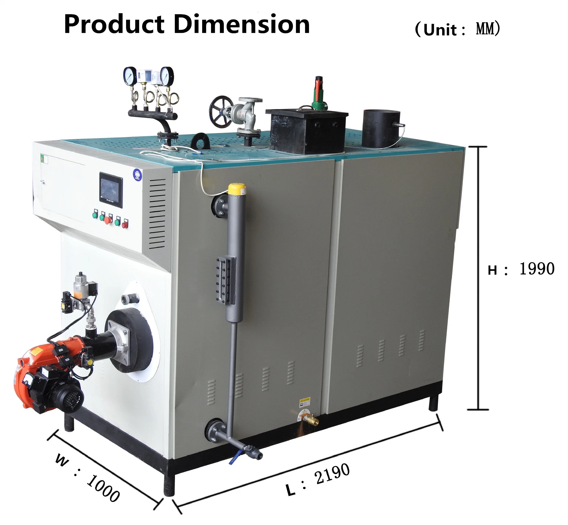 Eficiente automático 500kg/h de Gas de generador de vapor para laboratorio