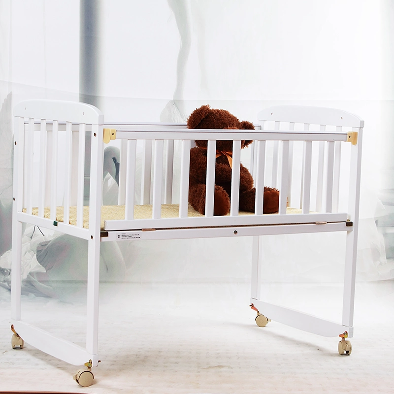 Single Cot Bed Solid Wood Wooden Baby Cot Bed Swing Baby Adult Crib Rocking Crib for Kid Child