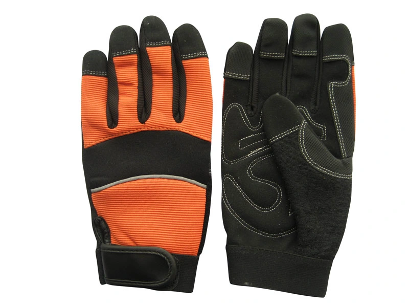 Micro Fiber Padded Palm Anti- Slip Patch Palm & Fingers Mechanic Glove