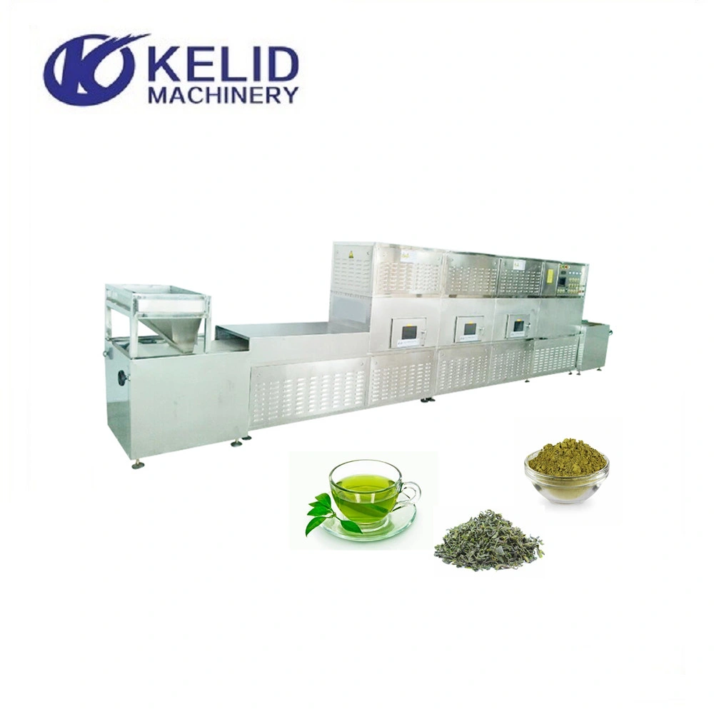 Tunnel Type Microwave Herbs Dryer Flower Tea Sterilization Machine Sesame Dehydrator Plant