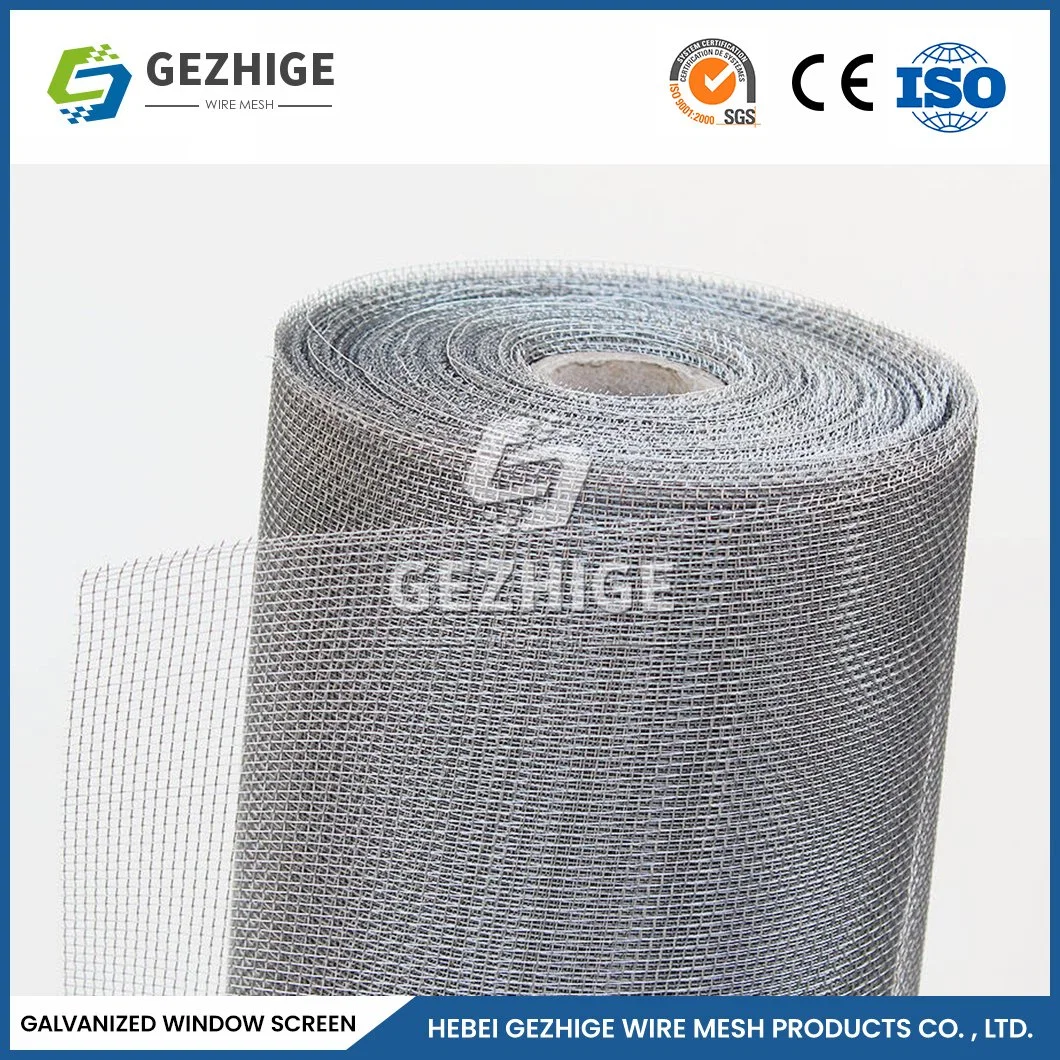 Ventana magnética personalizada Gezhige Mayorista/Proveedors de malla de acero inoxidable galvanizado la pantalla de cristal de seguridad China resistencia a la corrosión de la pantalla la ventana de alambre de hierro galvanizado