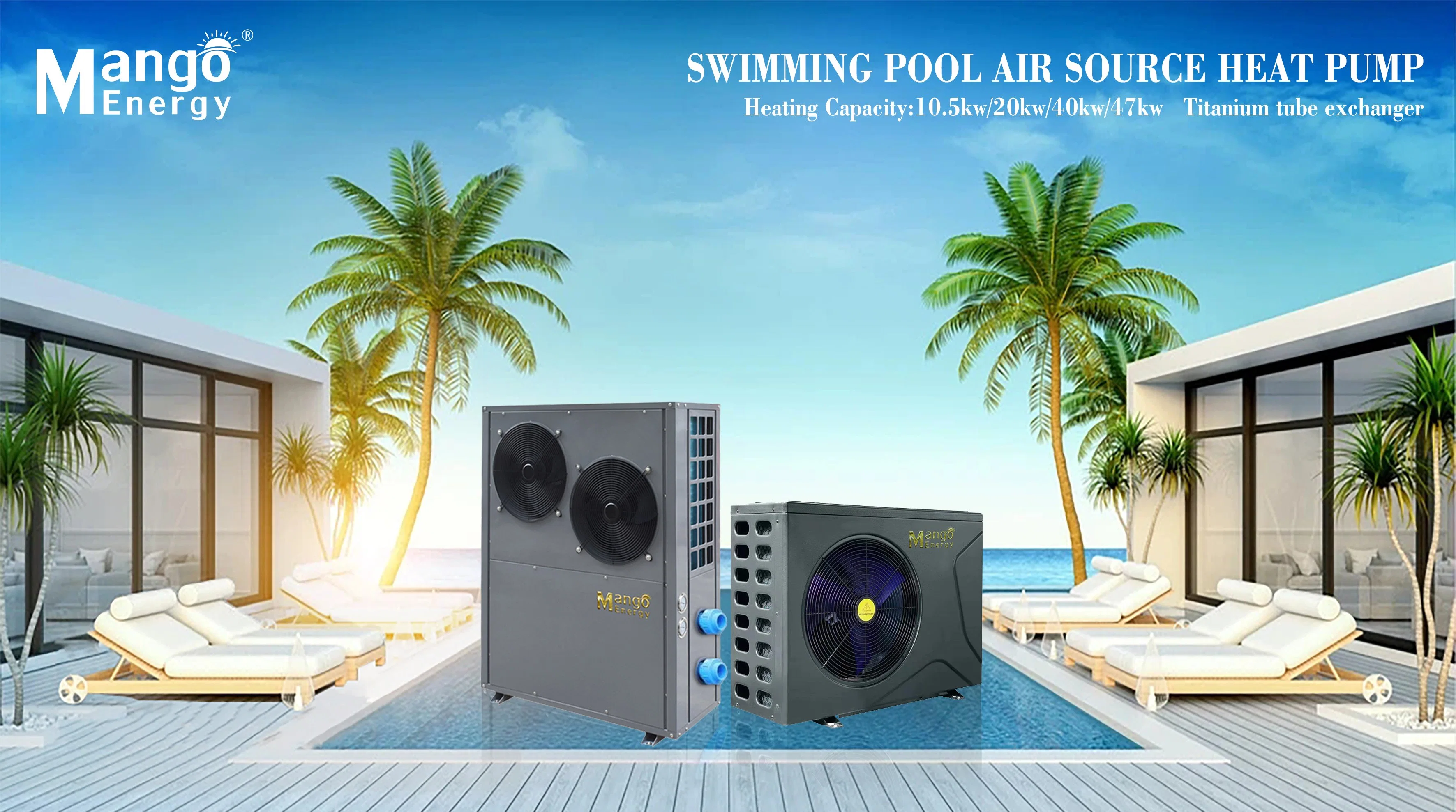 High Efficiency Outdoor SPA Swimming Pool Heat Pump Water Heater for House Use Commercial