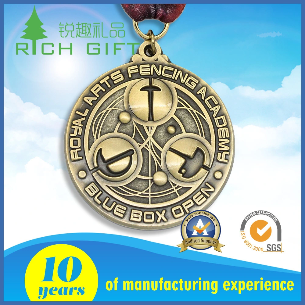 Hot Selling Customized 3D Logo Metal Award Honor Medallion Ramstein Marathon Zinc Alloy Iron Brass Material Sport Soft Enamel Color Medal for Wholesale/Supplier