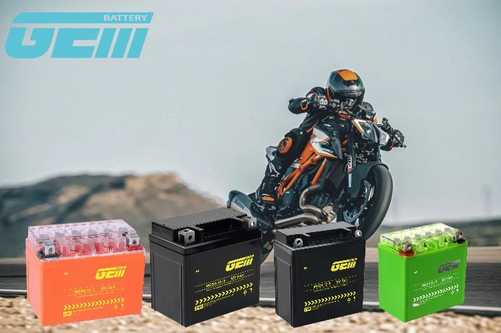 Gem Battery 12V Motorcycle Battery Intelligent Gel Mf Maintenance Free Factory Activated Power Sports High Performance Rechargeable Lead Acid Battery