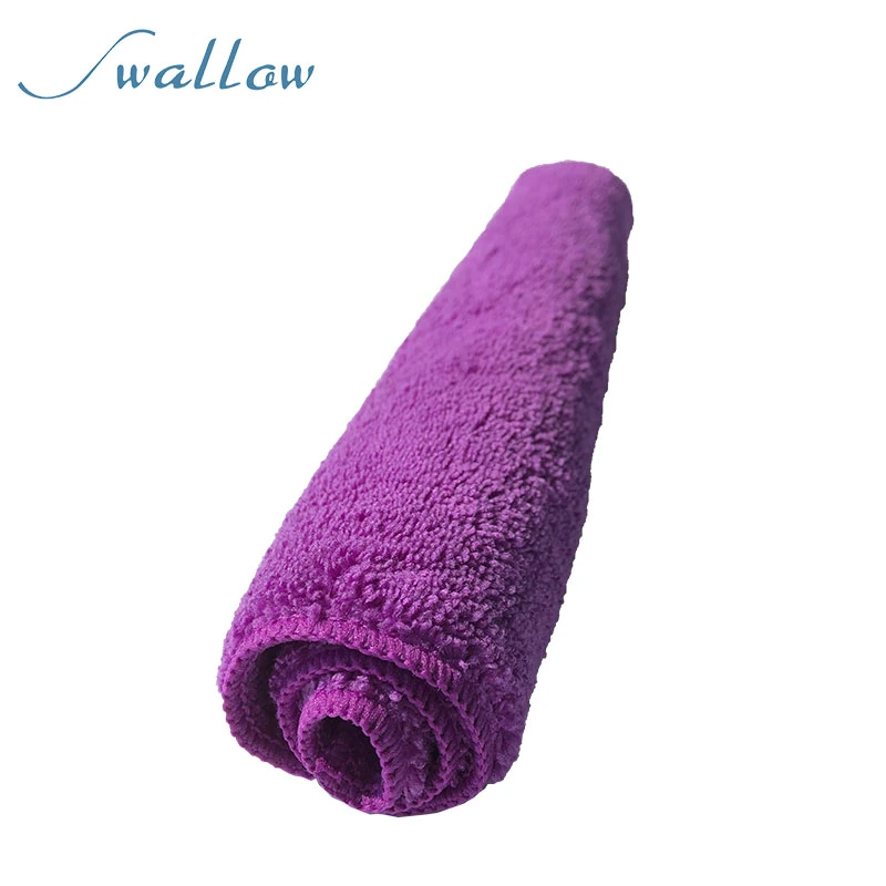 Microfibre Warp-Knitted Towel Purple Color 30*30cm Kitchen Cleaning Wipe