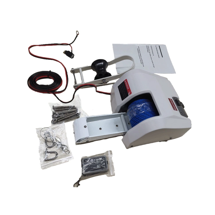 Free Drop Sea Water 12V Boat Anchor Winch Yacht Electric Anchor Winches with Wireless Remote Gdy-35sw