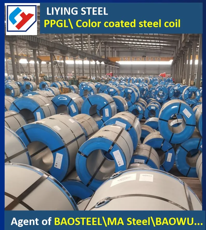 Baosteel ASTM, JIS, GB, AISI, DIN, BS de acero con recubrimiento de color PPGI