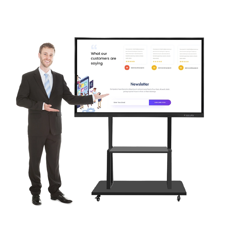 Interactive Panels 65 75 86 98 Inch 20 Points Touch Screen Ifpd Whiteboard Smooth Writing Smart Classroom Board