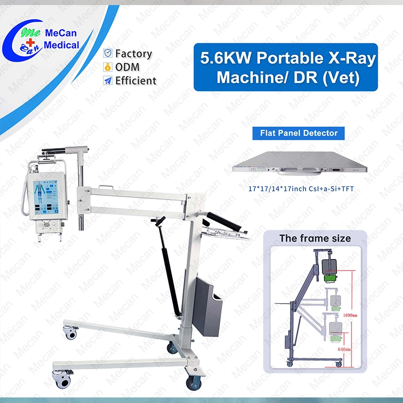 Máquina de Radiografia Móvel Portátil para Humanos Veterinários Dr. Máquina de Raio-X Digital para Hospital.