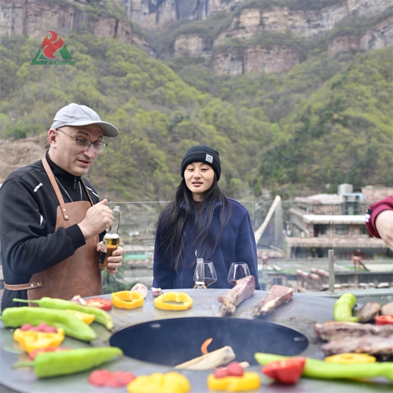 Estufa de servicio pesado con parrilla de barbacoa Charcoal Park Grilles Camp