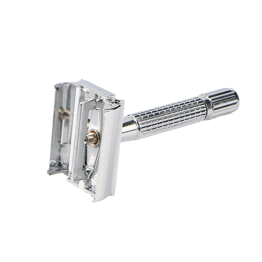 D666 Classic Butterfly Metal Handle Double Edge Safety Razor Twist to Open Safety Razor