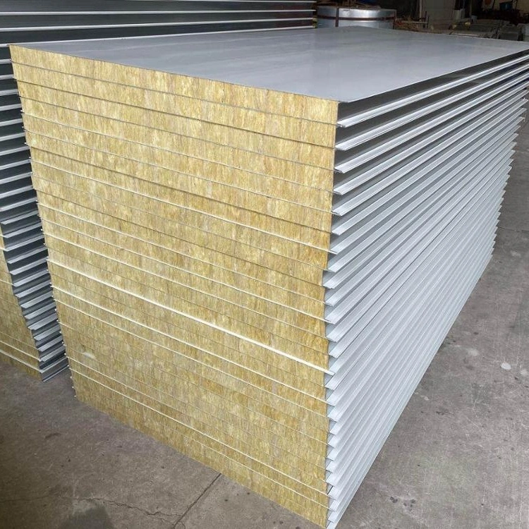 50mm Bstwool Basalt Sound Absorption Heat Insulation Fire Barrier Mineral Rockwool Board Sandwich Wall Roof Panel