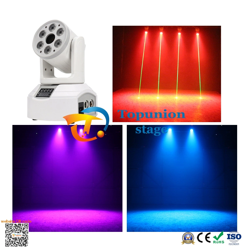 Professional 6+1 LED Moving Head Spot Effect Light Concert Nightclub Stage Lighting