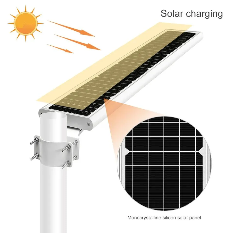 Proyectos de carreteras de la luz de la calle solares de piscina Waterproof 30W 60W 100W Todo en una de las luces de calle Solar