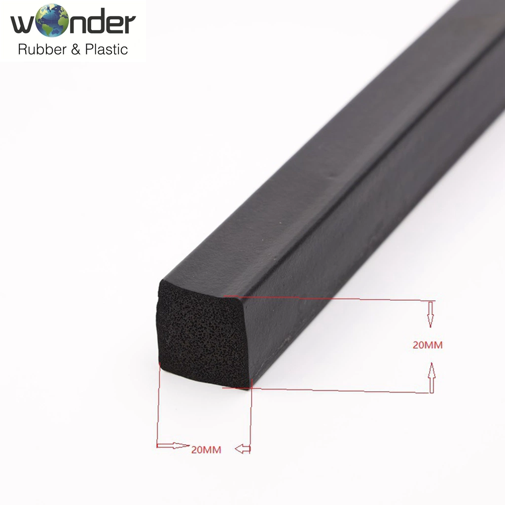 Extrusion Customized Rectangle Rubber EPDM/Silicone Sponge Foam Buffer Bumper Seal Strip