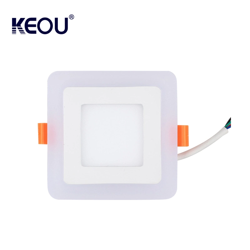 Keou Wholesale/Supplier Bi Color LED Slim Panel Light Recessed Lamp 6W