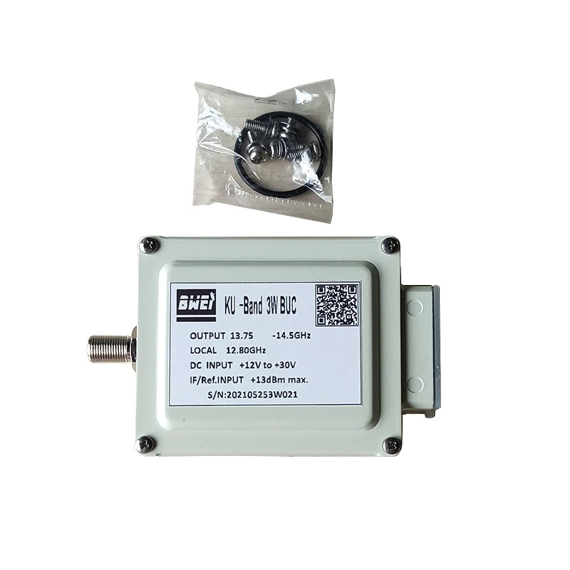 2W/4W/8W/10W/12W/15W Outdoor Model RF Satellite Ku Upconverter Buc L Band to Extended Ku Band 13.75 -14.5GHz N Type