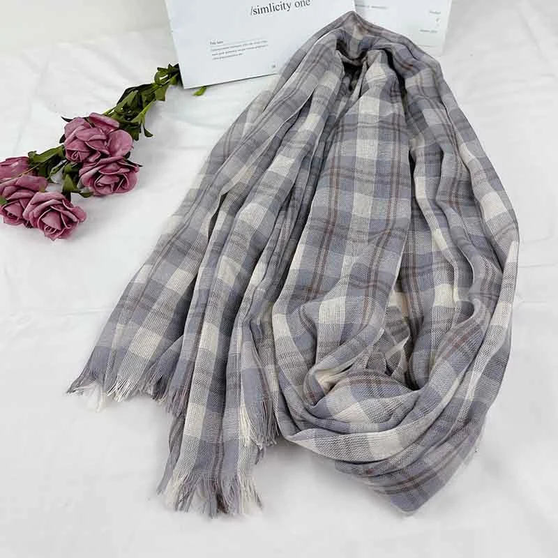 Mens Plaid Woven Scarves with Soft Feel