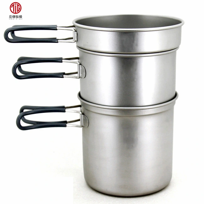 Fábrica de China buena calidad titanio puro Camping Cocina utensilios de cocina