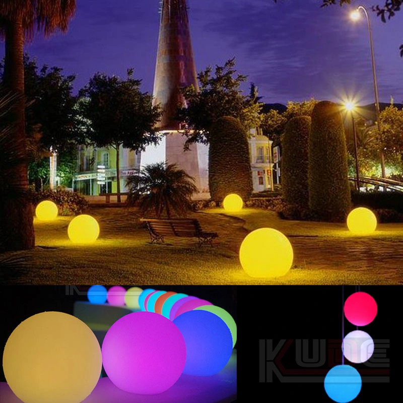 Battery Operated Colorful LED Balls for Garden with Waterproof