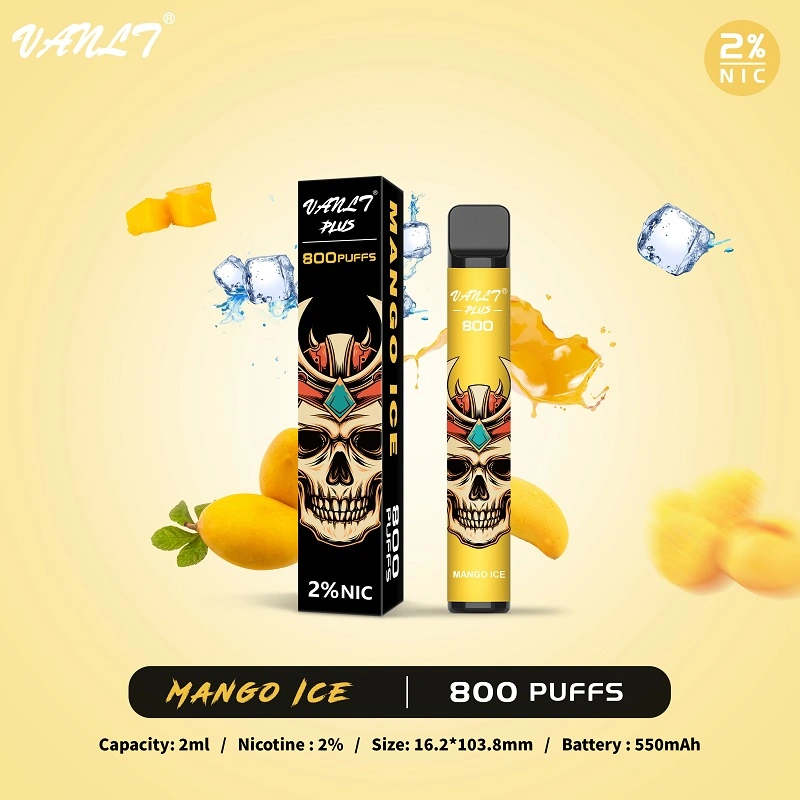 نكهات Vanlt Plus Lux 800 النفحة أتومويزر محتشم بقصيدة Vape 2% نيكوتين مقابل إيلفبار