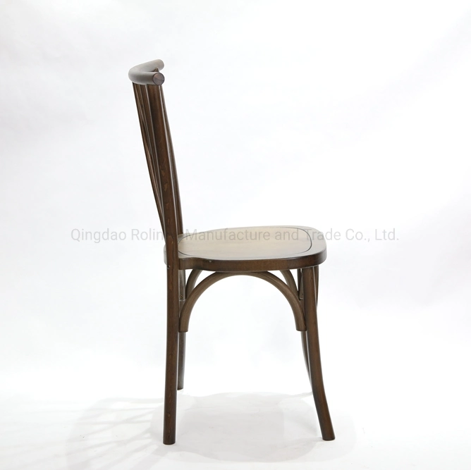 Wholesale/Supplier X Strips Back New Wood Dining Stackable Cross Back Chair for Dining Wedding Event Retntal Dining Room