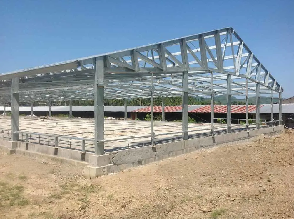 Light Steel Structure Galvanized Farm Shed Poultry House with Solar Panel Roof