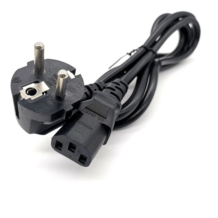 High quality/High cost performance  European 3 Pin Power Cord Computer EU Power Cable