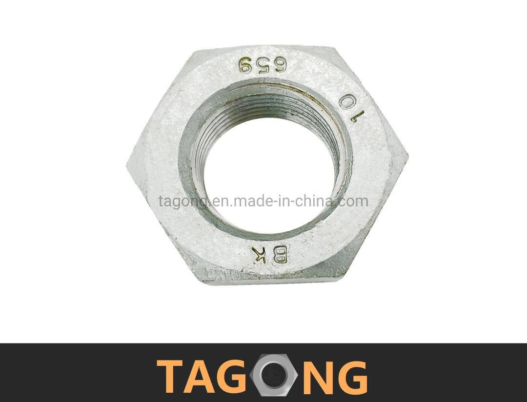 HDG Class 10 M24 Hex Nuts High Strength Heavy Nuts DIN6915