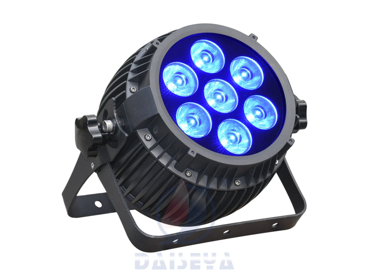 7PCS 15W RGBW Waterproof Beam Wash LED PAR Light for DJ Show Event