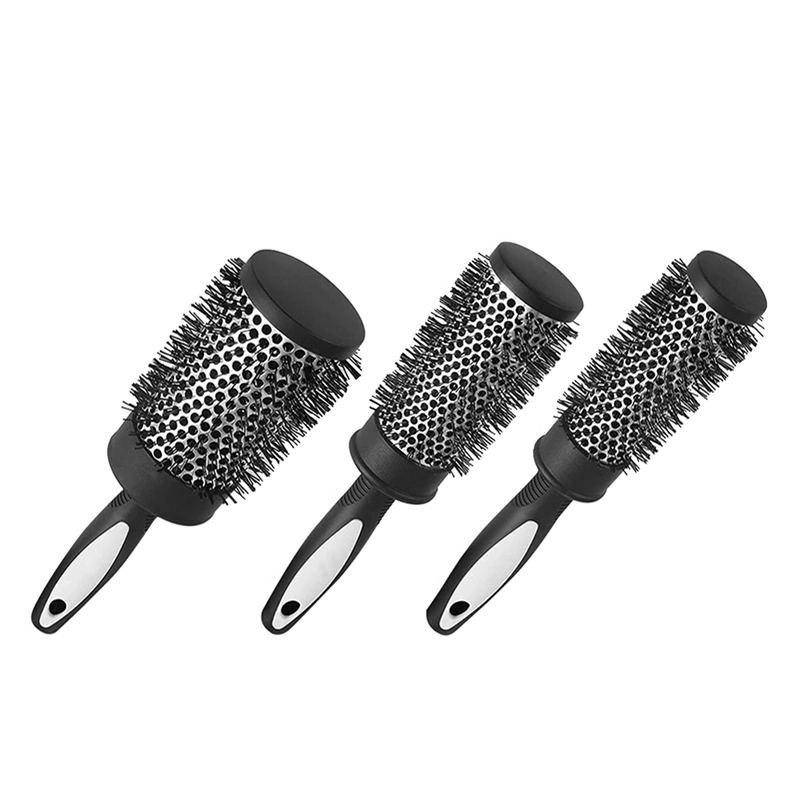 Benutzerdefinierte Runde Dampf Straightner Make-up natürliche Haarbürste für Professionelle Haarspan