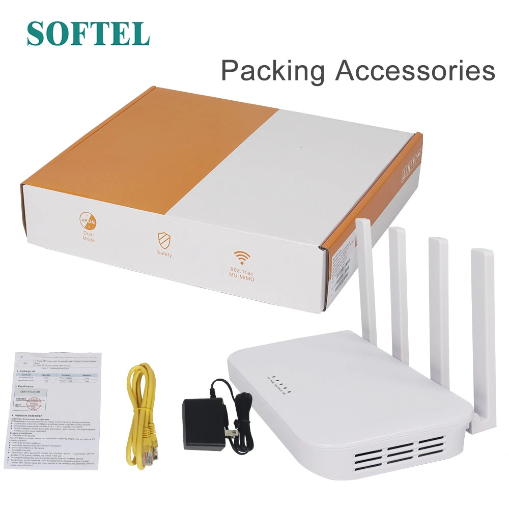 1xpon+4ge+1pots+USB3.0+WiFi6 Router Dual Band Epon Gpon WiFi6 Ont Dual Band