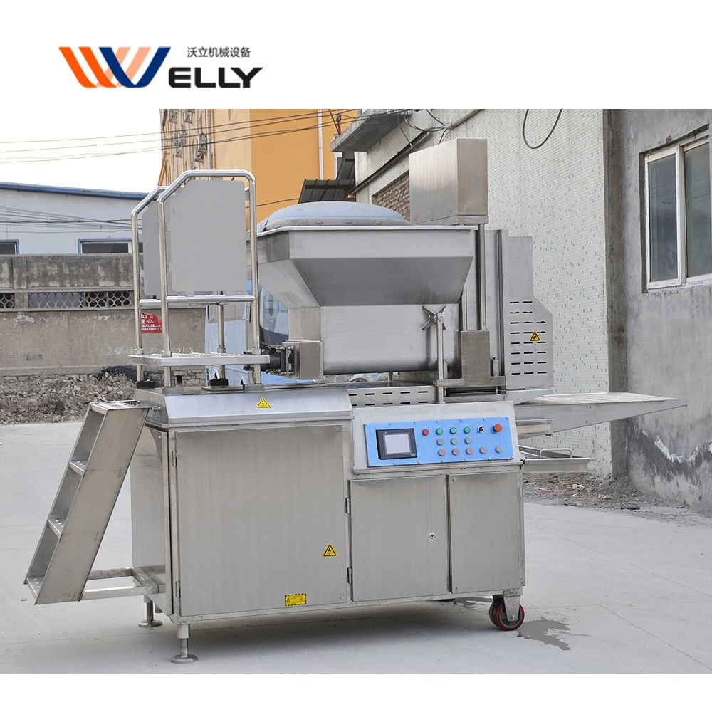 Easy Operation Meat Pie Breadcrumbs Coating Machine Hamburger Patty Machine Chicken Nugget Process Line