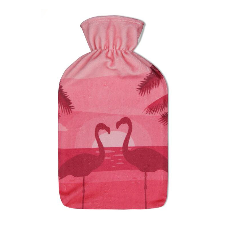 Super Warm Cute Christmas Fleece Covers with Hot Water Rubber Bottle