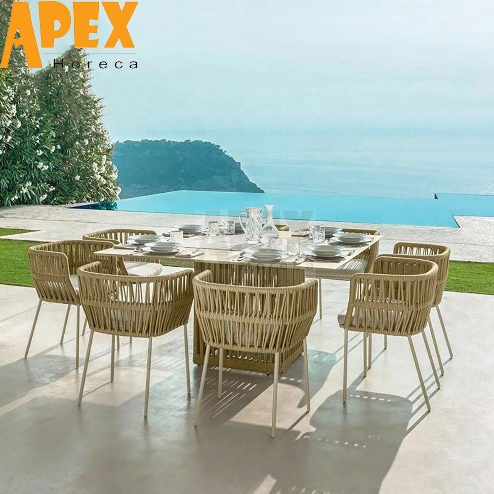 Modern Combination Dining Room Table Chair Set Garden Patio Outdoor Rattan Furniture