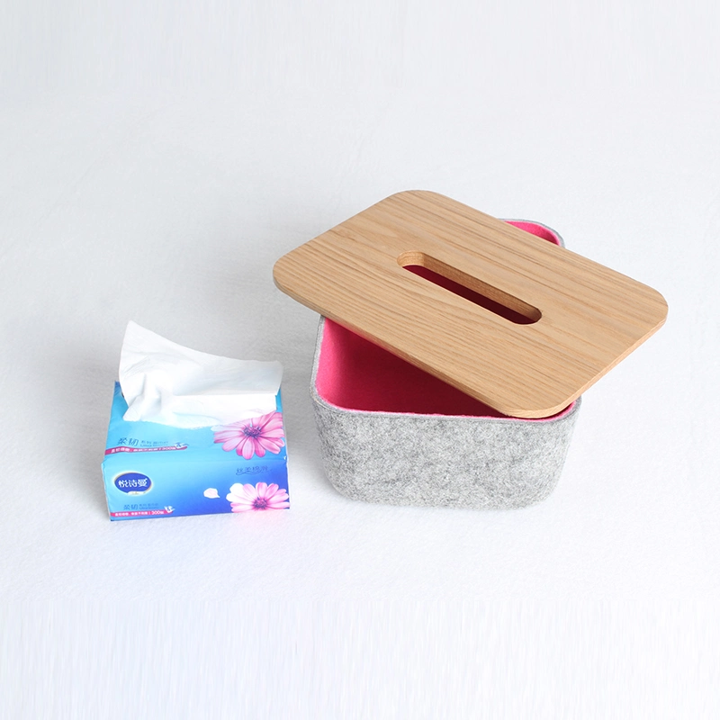 Kitchen, Restaurant Multi-Colored Modern Tissue Boxes with Wooden Cover