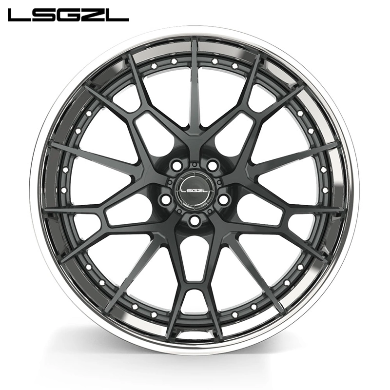 Lsgzl usine Custom car 3 pièces jantes en alliage forgé 5X114.3 Moyeu de roues de réplica 6X139.7