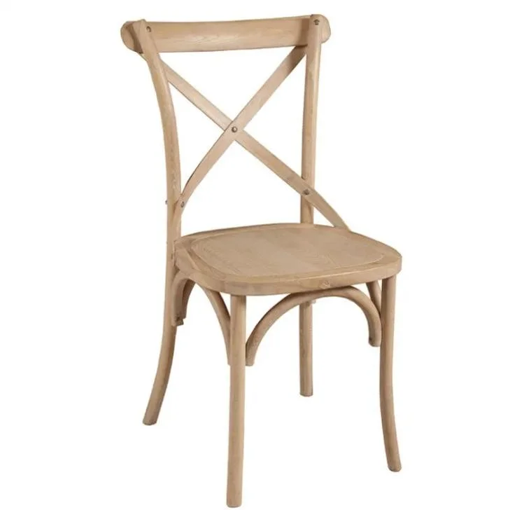 Hot Selling Cross Back Modern Rattan Garden Restaurant Chair Wood Dining Chair (ZG16-035)