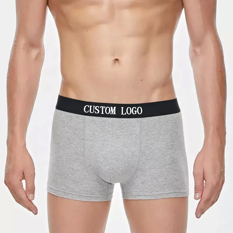 Custom Designs Logo 5 Inch Inseam Men Underwear Plus Size Underwear for Men