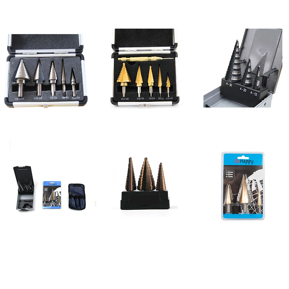 جودة عالية من جولدمون، درجة عالية من الجودة، 6 درجات من اللقمة الخاصة بتمارين اللياقة HSS Cobalt Step Drill Bit SET M35 لـ Metal