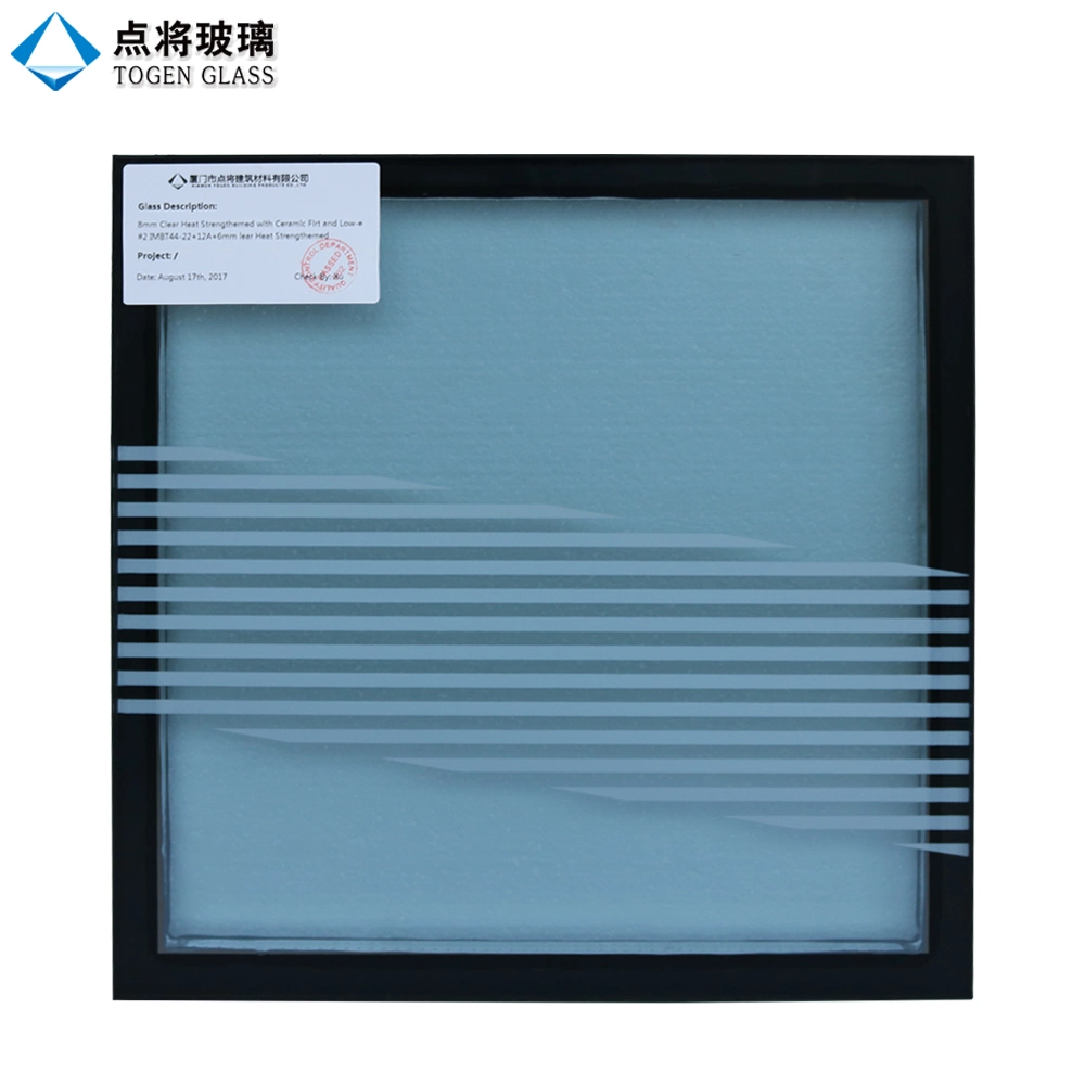 Hot Sale Reflective Structural Tempered Clear Construction Glass with Customized Design Strip Art Pattern