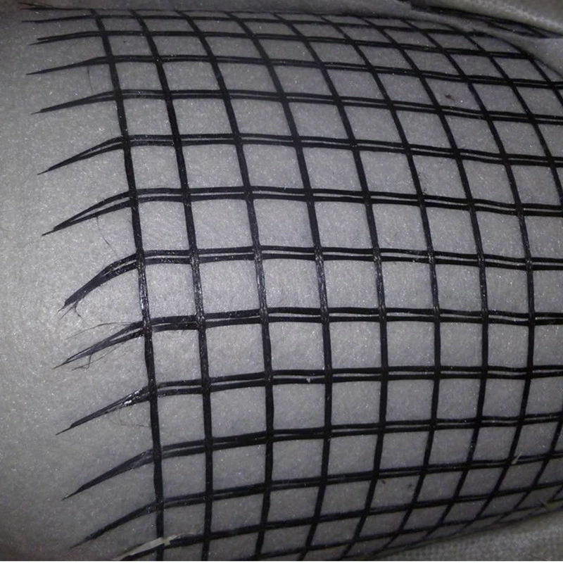 100-100kn Fiberglass Geogrid Composited with 50g Nonwoven Fabric Geotextile for Road Reinforcement Global Sale