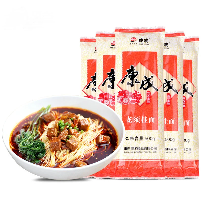 Wheatsun 500g Dragon Beard Noodles Supermarket Wholesale Handmade Noodles Wholesale Dried Ramen Noodle