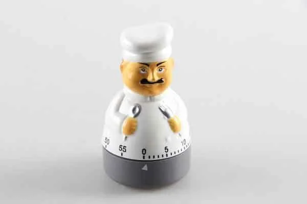 Hand Held Knife and Fork Chef Shaped Plastic Kitchen Timer