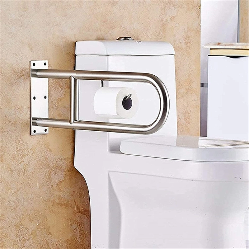 Rieles de la seguridad de acero inoxidable wc coja la barra con soporte de papel