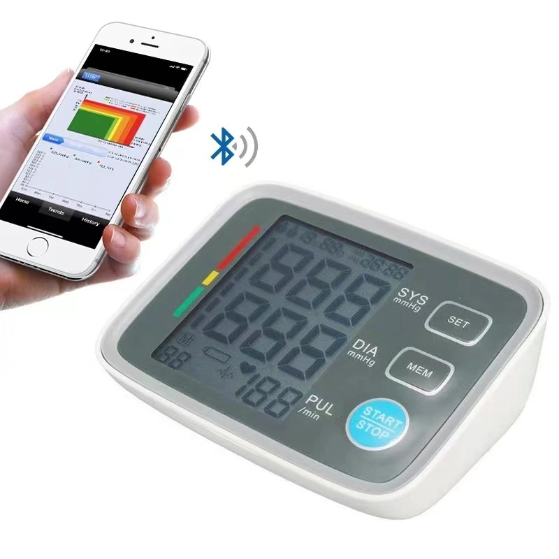 جهاز قياس ضغط الدم الرقمي لمقياس ضغط الدم المعصم بتقنية Bluetooth® OEM Smart Healthcare BP Machine مقياس الضغط