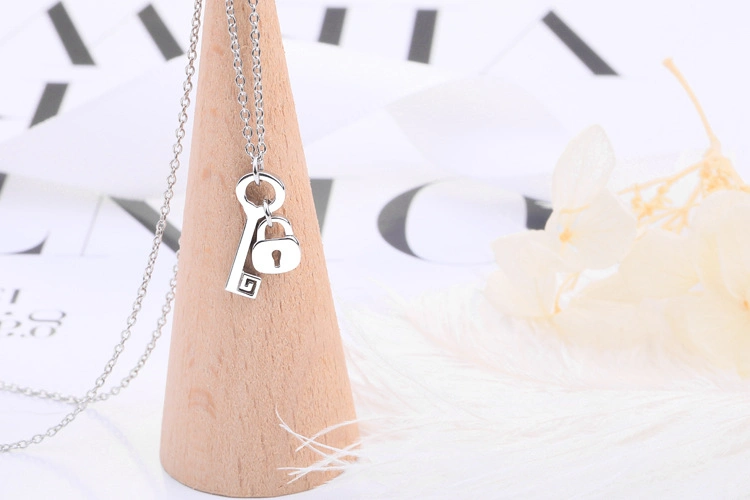 Fashion Jewelry Wholesale/Supplier Custom Elegante Diamond Cubic Zirconia S925 Sterling Silver Pendant Jewellery Necklace Mother&prime; S Day Gift