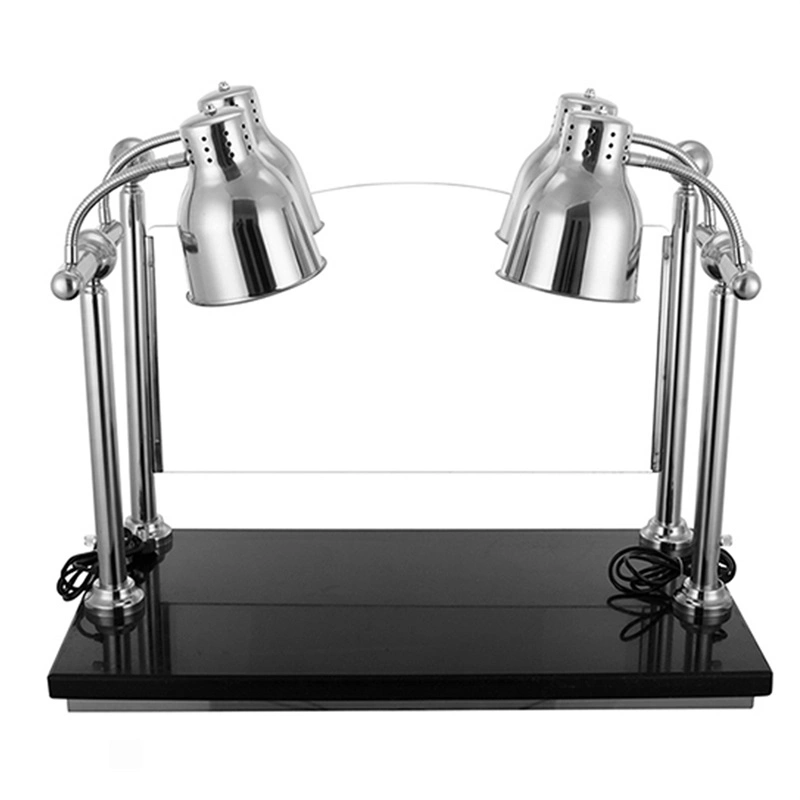 Stainless Steel Heat Lamp Single Head Heating Lamp for Buffet Food